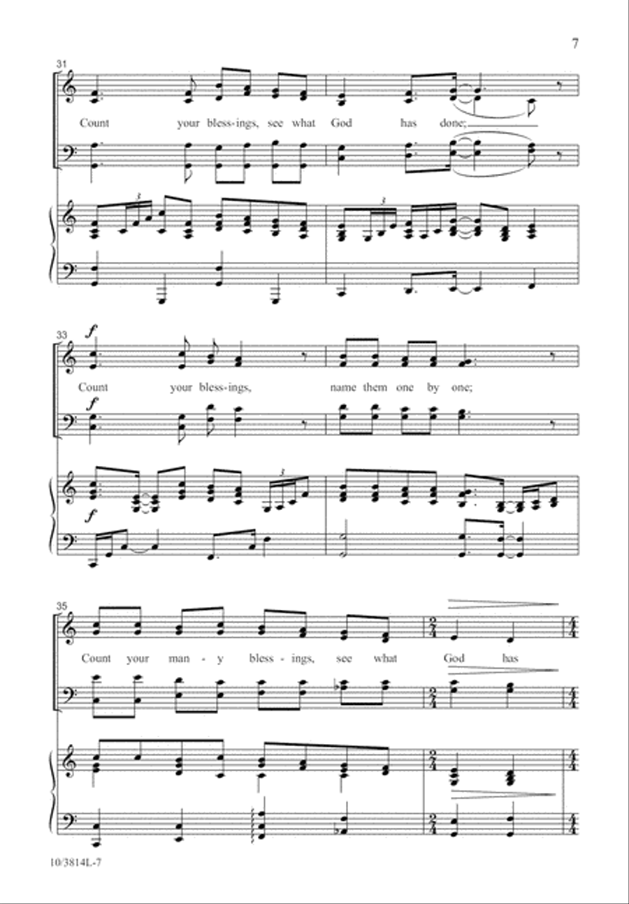 Count Your Blessings 4-Part scores gallery preview page 7