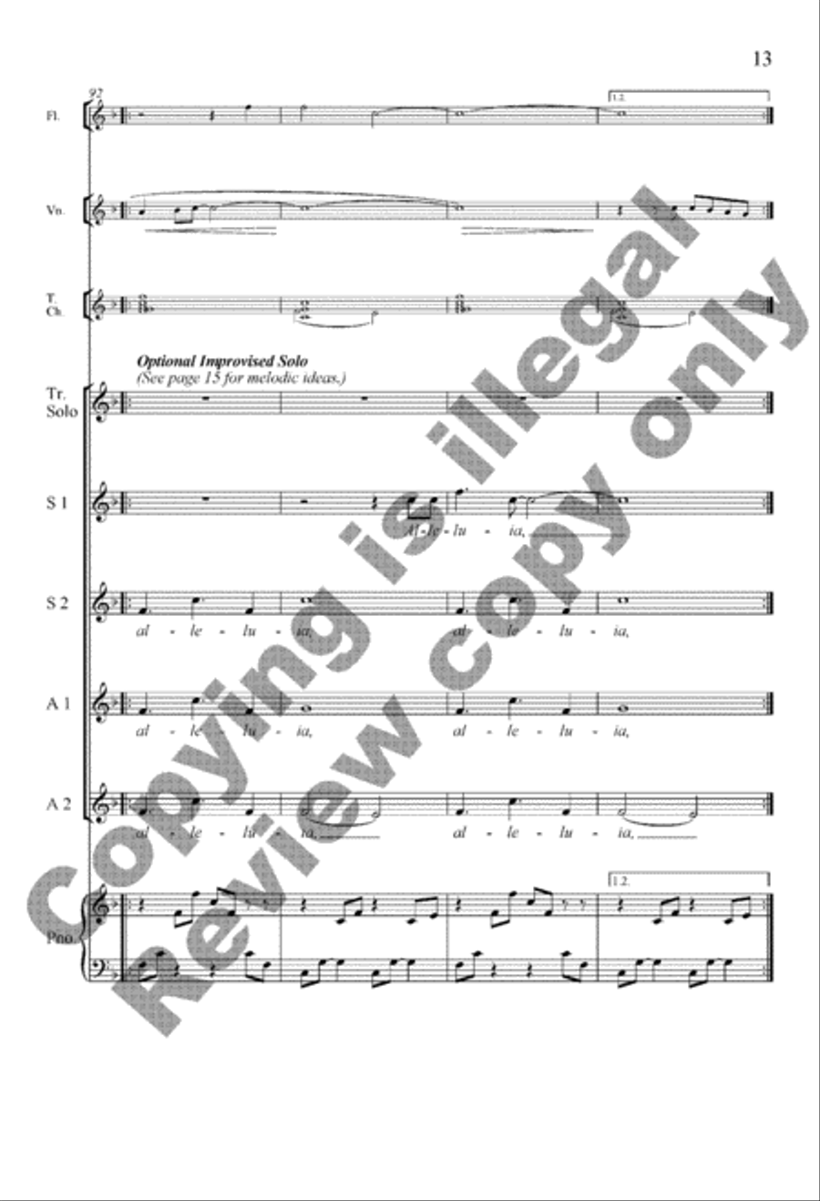We Sing Alleluia We Sing Alleluia Women's Choir scores gallery preview page 13