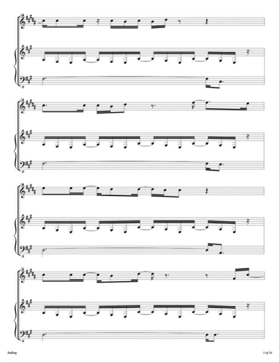 Sailing Trumpet Solo scores gallery preview page 4