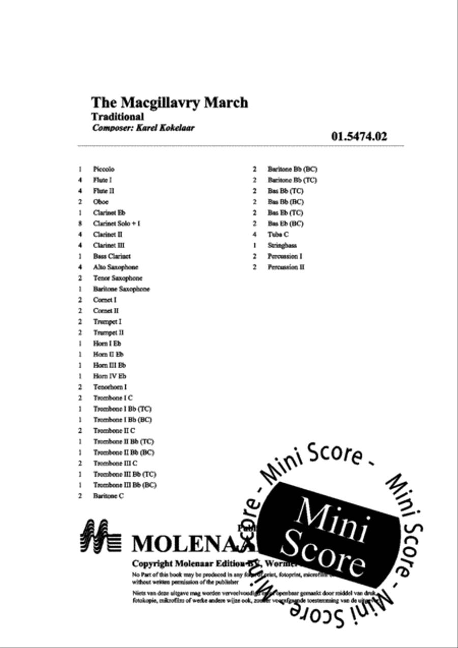 The Macgillavry March Concert Band scores gallery preview page 3