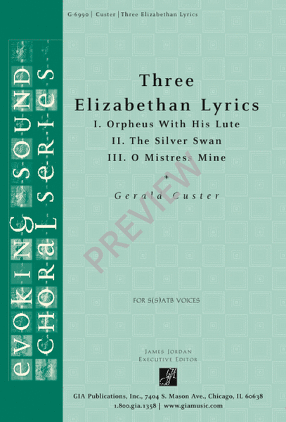 Three Elizabethan Lyrics image number null