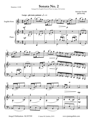 Vivaldi: Sonata No. 2 for English Horn & Piano