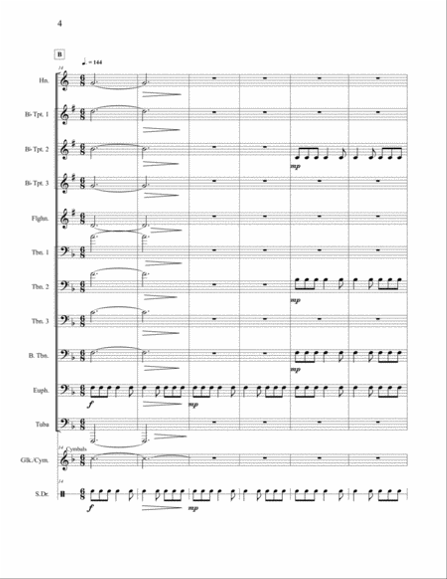 Fanfare and Tarantella Brass Ensemble scores gallery preview page 4