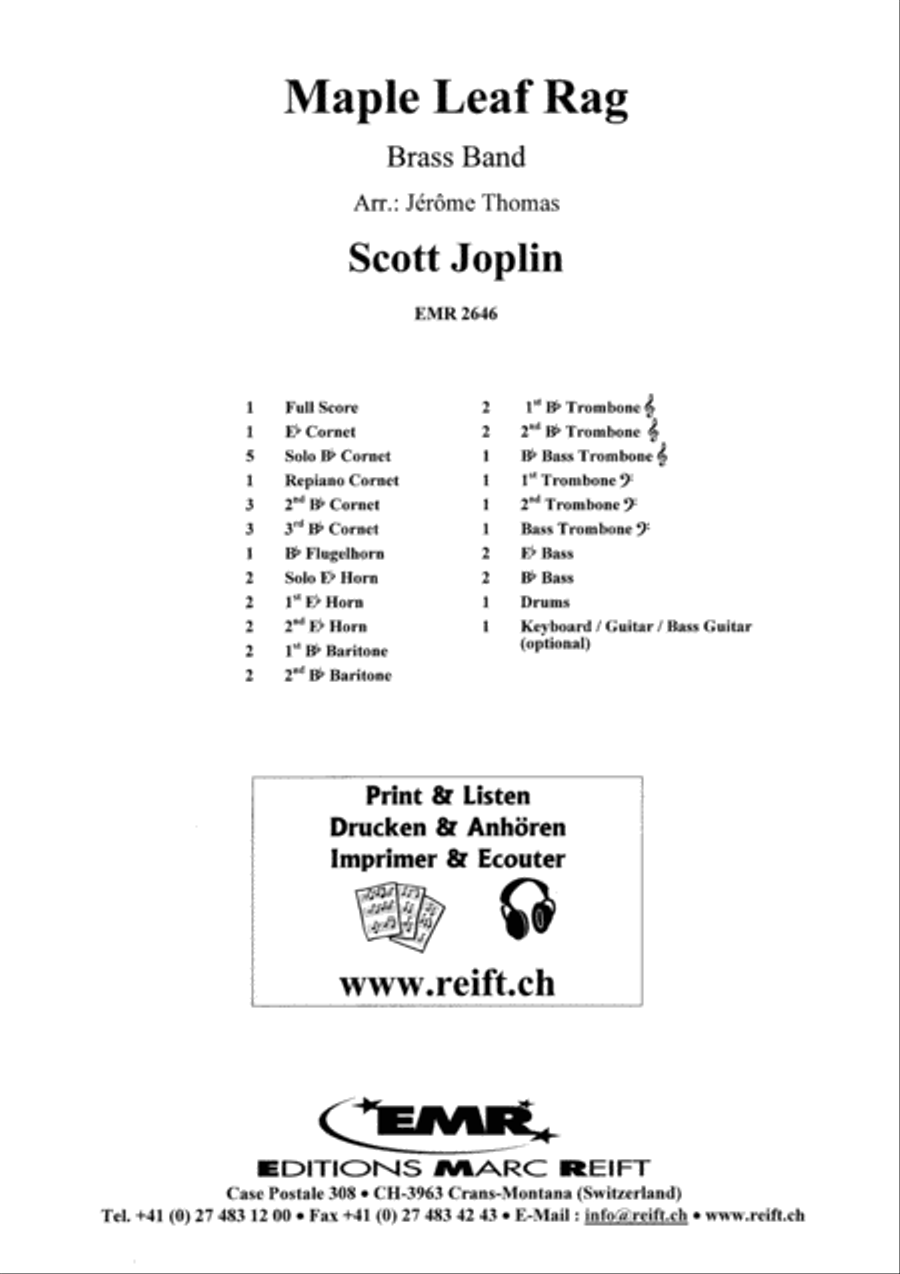 Maple Leaf Rag Maple Leaf Rag Brass Band scores gallery preview page 2
