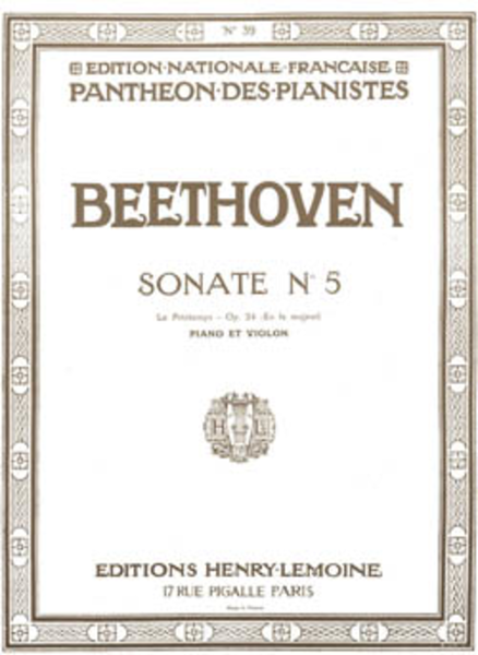 Sonate No. 5 Op. 24 Le Printemps