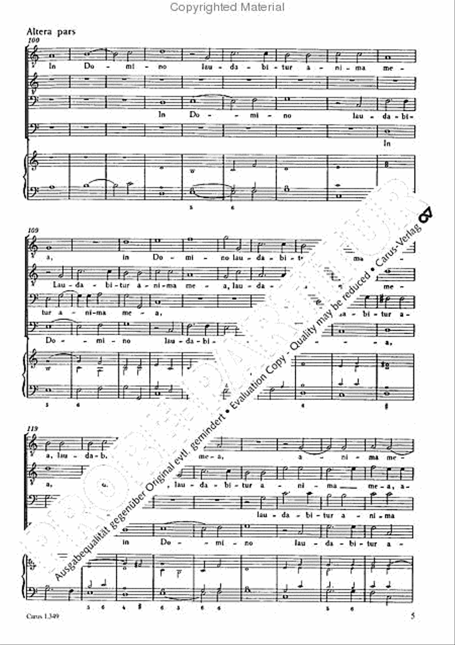 Benedicam Dominum (Sei gepriesen, Herr, mein Gott) TTBB scores gallery preview page 6