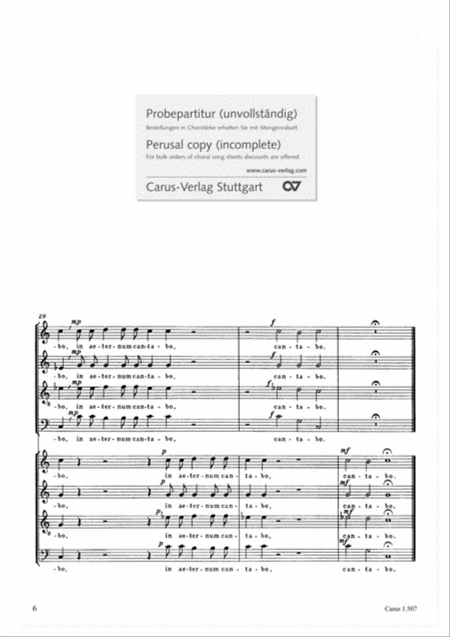 Misericordias Domini 4-Part scores gallery preview page 7