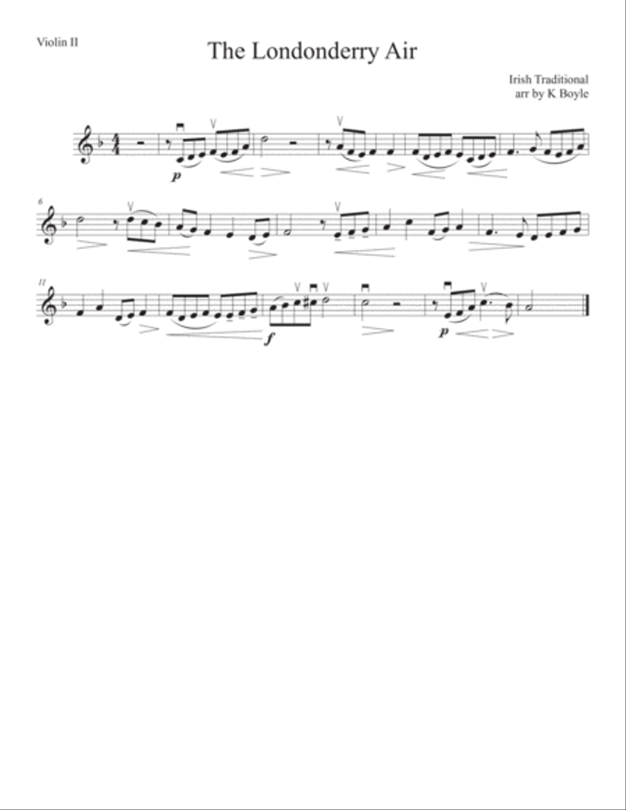 Londonderry Air String Trio scores gallery preview page 2