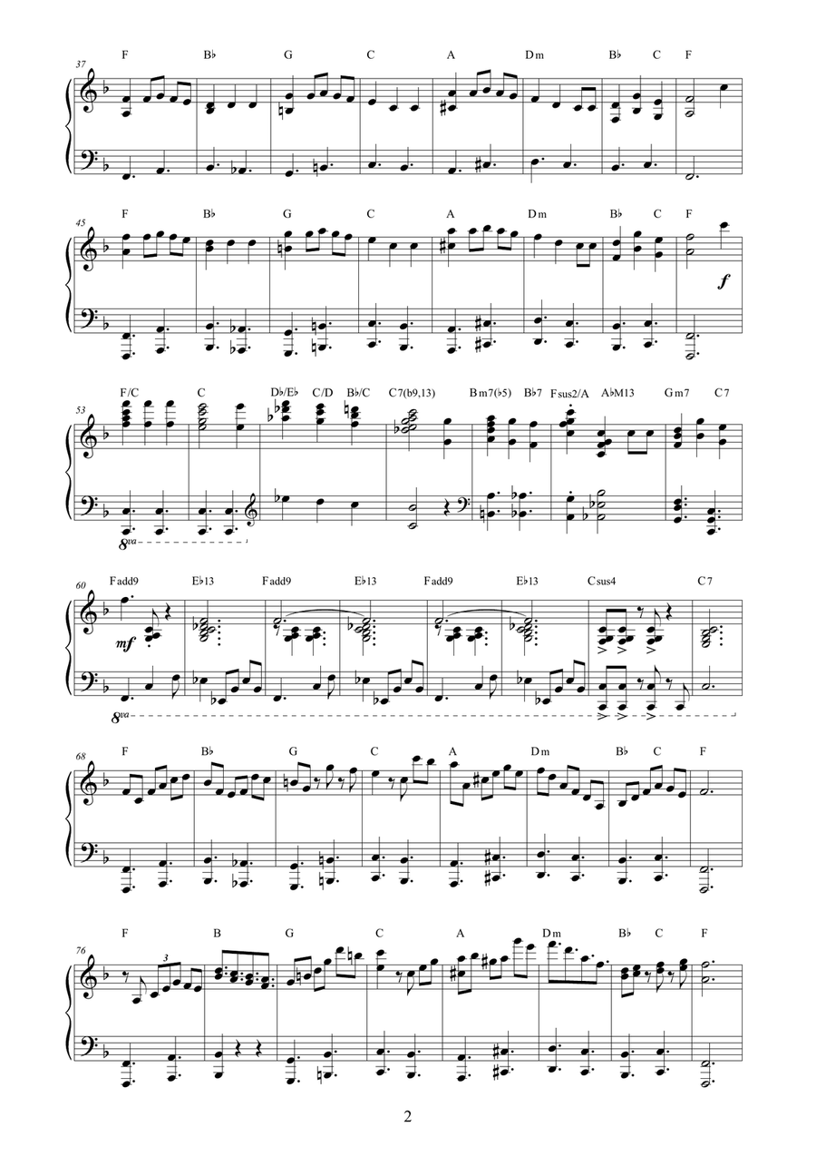 We Wish You a Merry Christmas Piano Solo scores gallery preview page 2