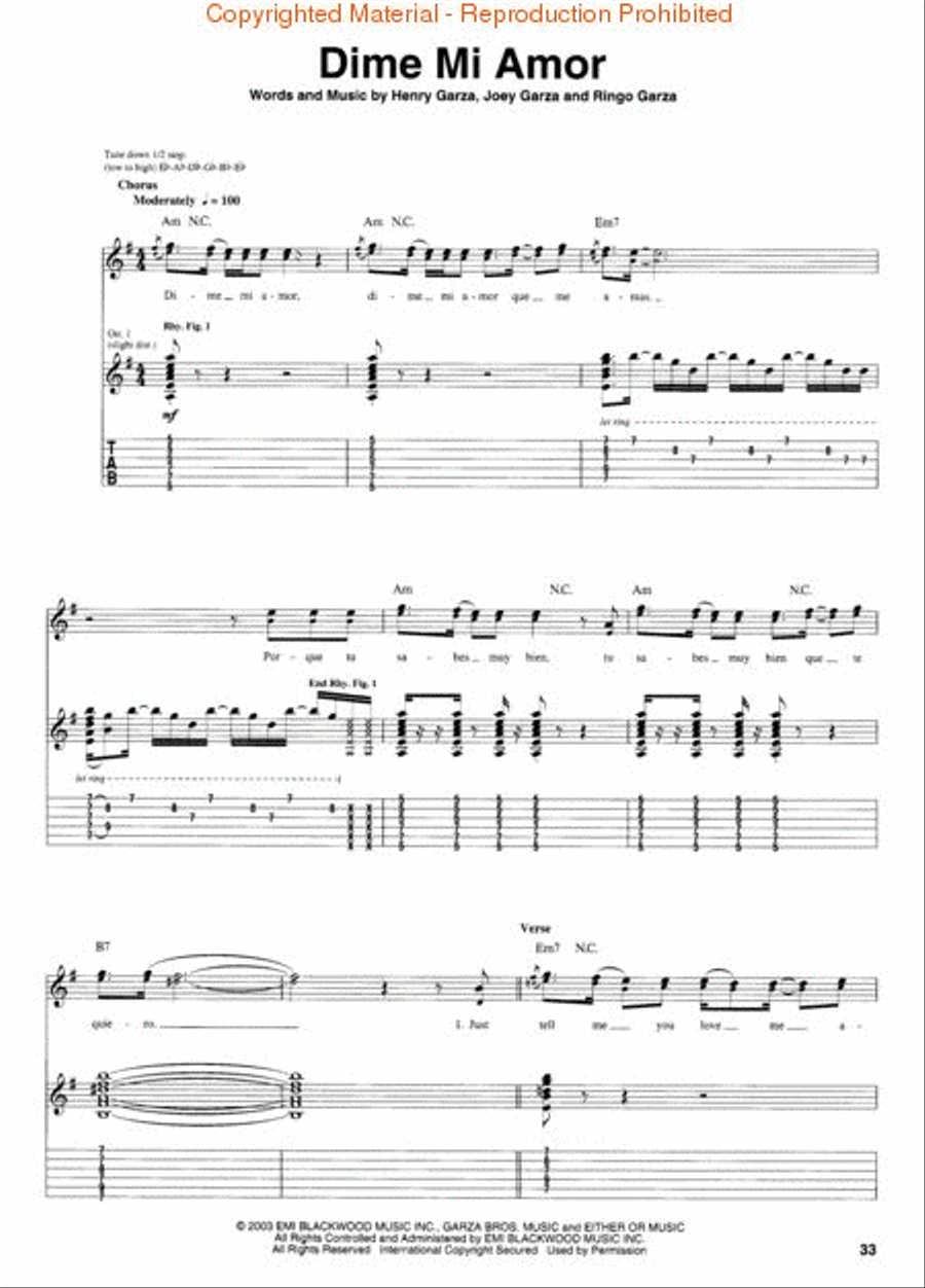 Los Lonely Boys Los Lonely Boys Electric Guitar scores gallery preview page 3