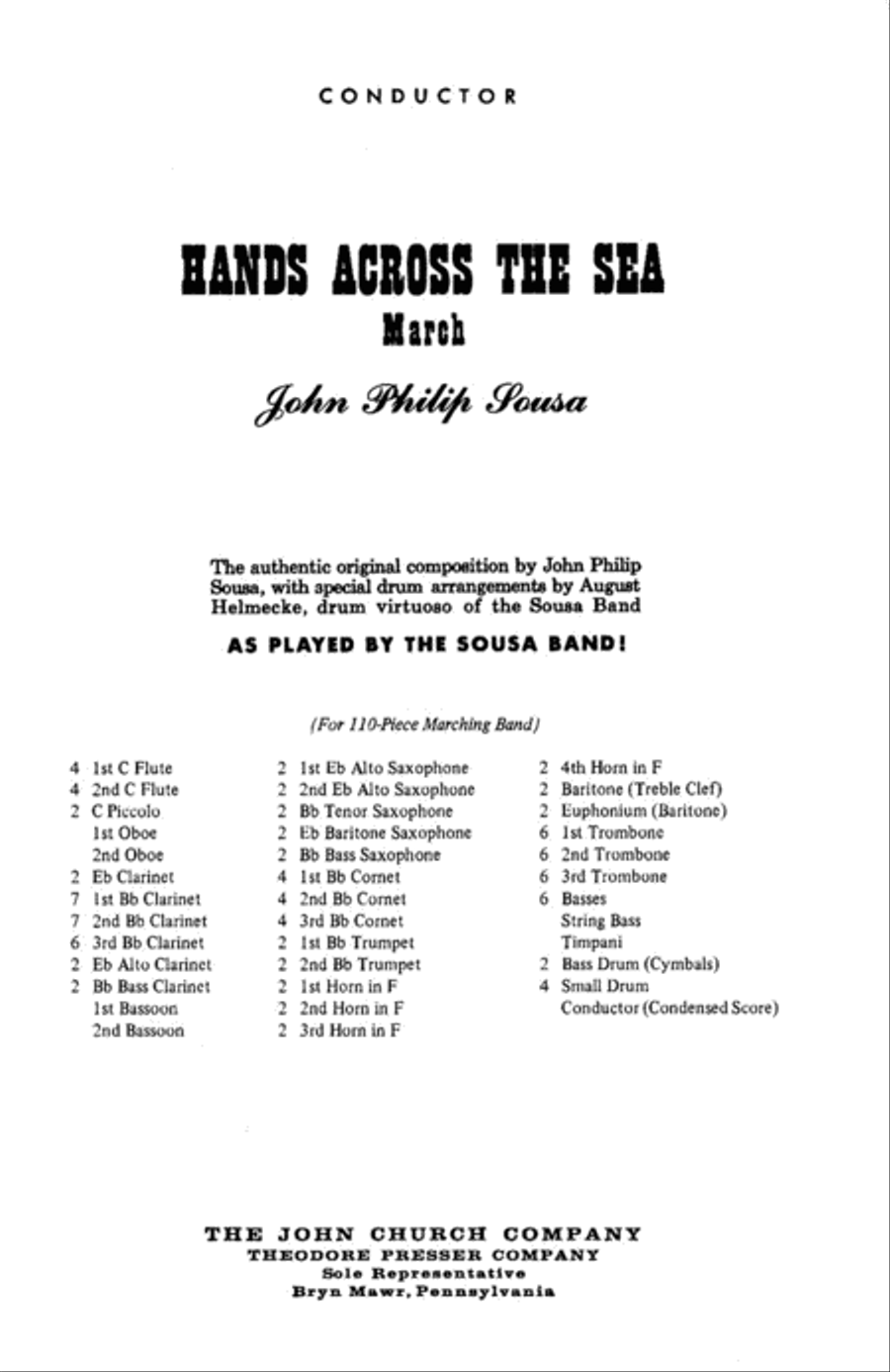 Hands Across the Sea Choir scores gallery preview page 1