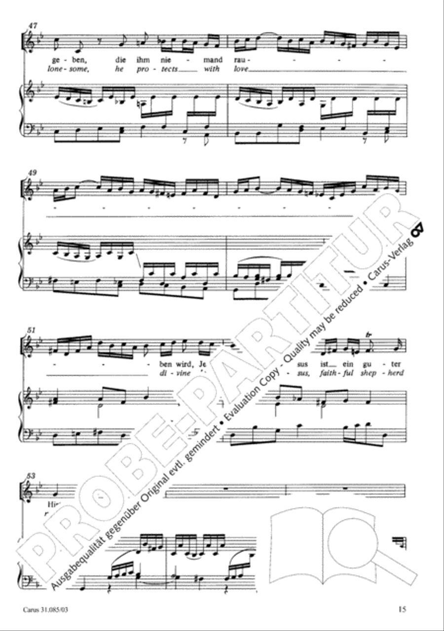 He tends the sheep most well (Ich bin ein guter Hirt) 4-Part scores gallery preview page 16