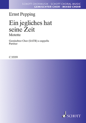 Book cover for Jegliches Hat Seine Zeit