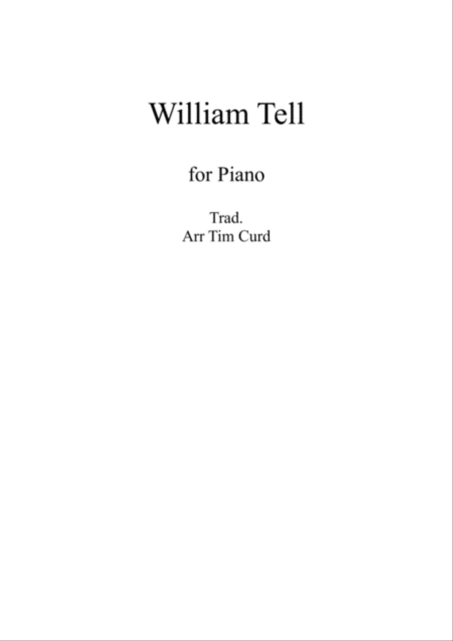 William Tell for Solo Piano Easy Piano scores gallery preview page 1