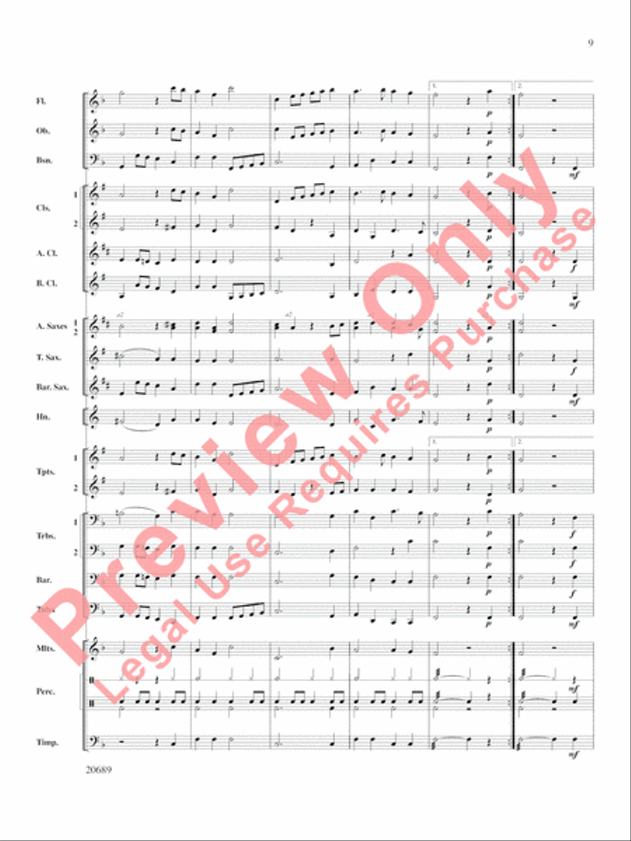 Music of the English Renaissance Concert Band scores gallery preview page 10