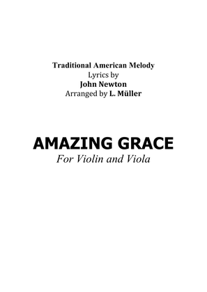 Amazing Grace - For Violin and Viola - With Chords