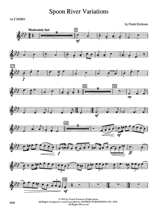 Spoon River Variations: 1st F Horn