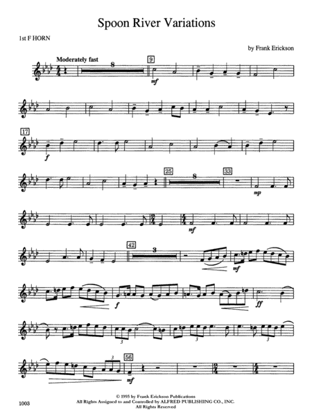 Spoon River Variations: 1st F Horn