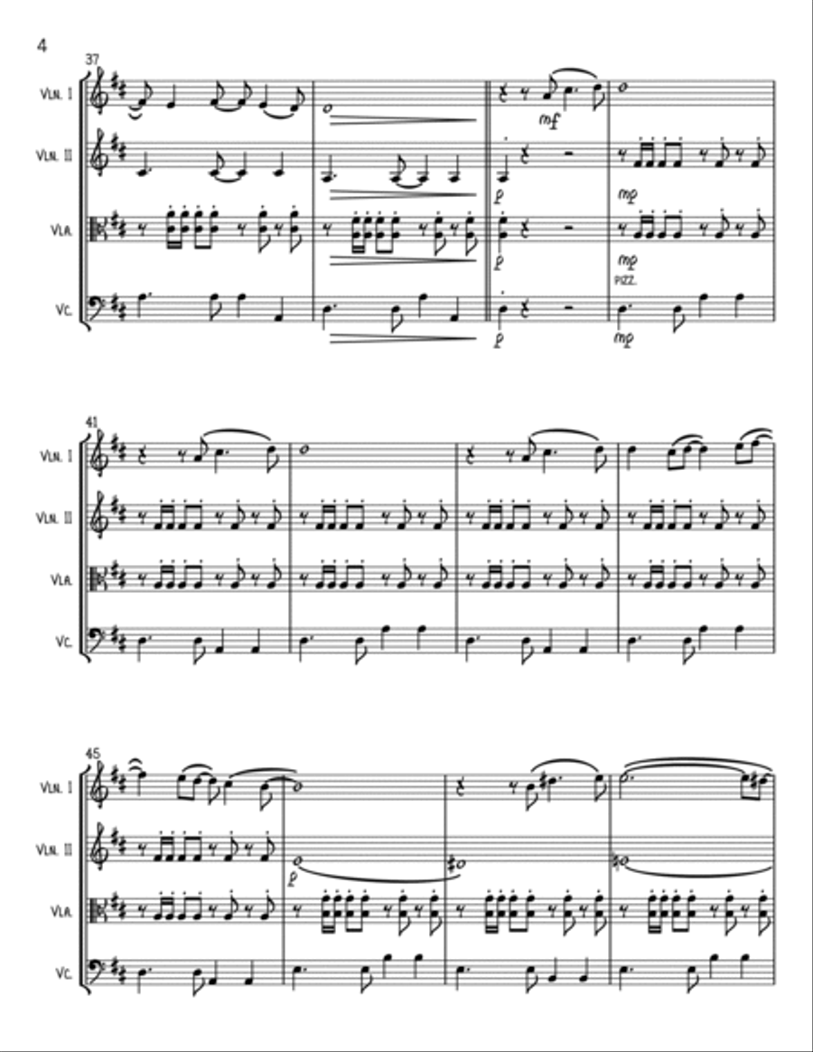 I Just Called To Say I Love You String Quartet scores gallery preview page 4