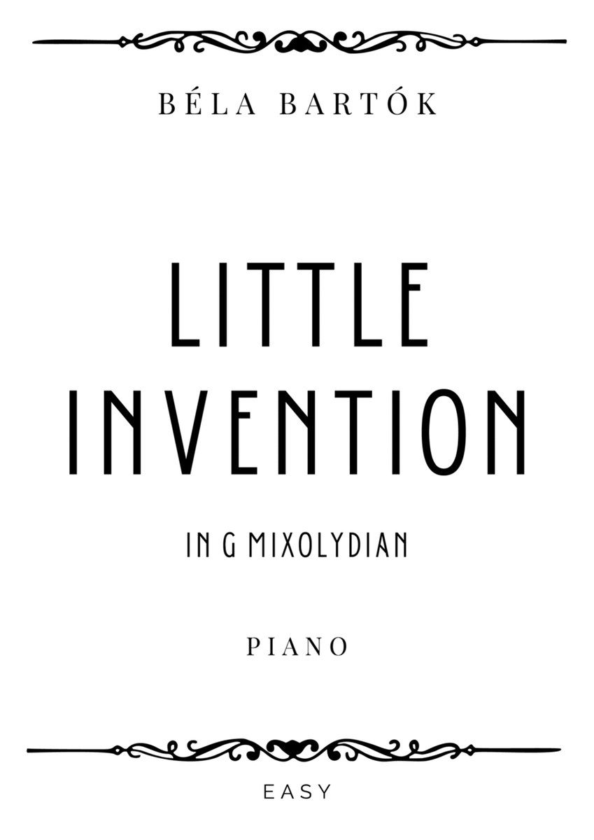Bartok - Little Invention in G Mixolydian - Easy image number null