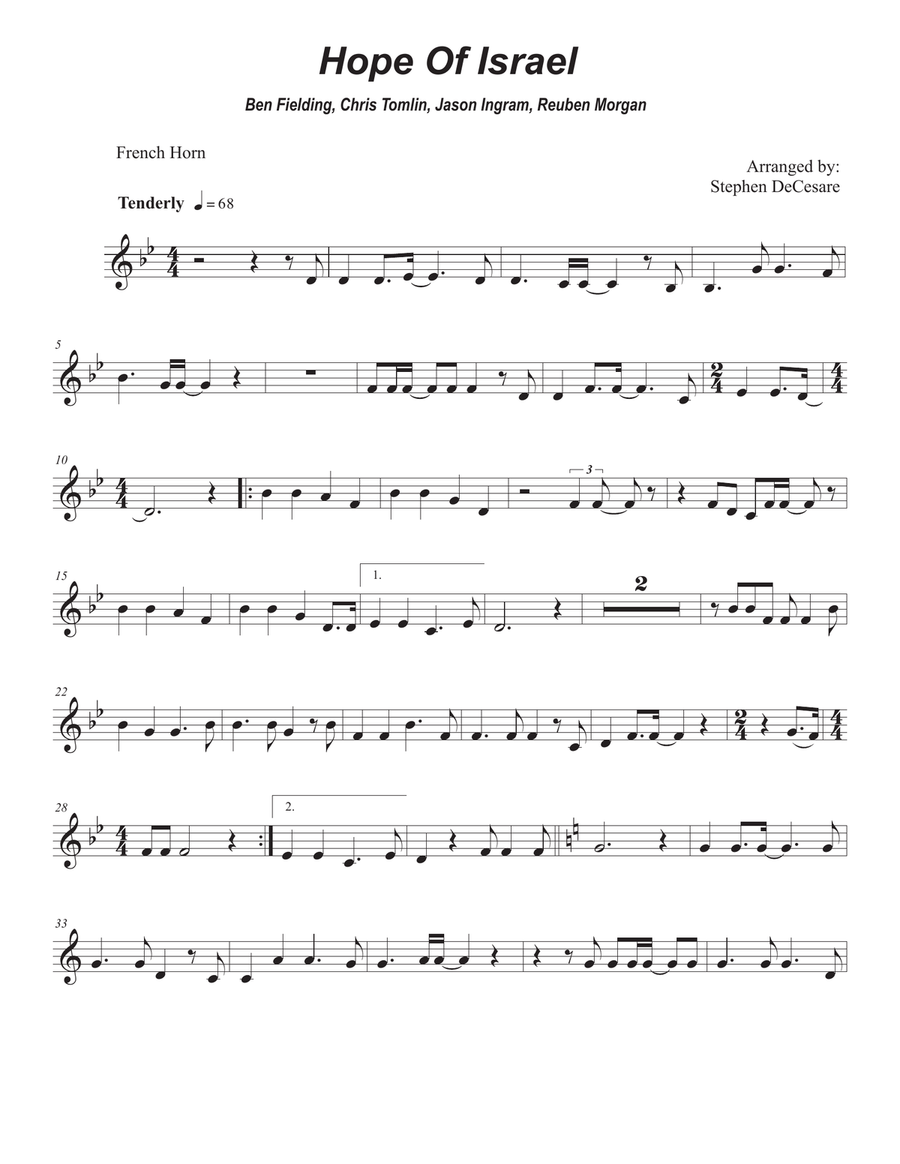 Hope Of Israel Hope Of Israel Brass Quartet scores gallery preview page 6
