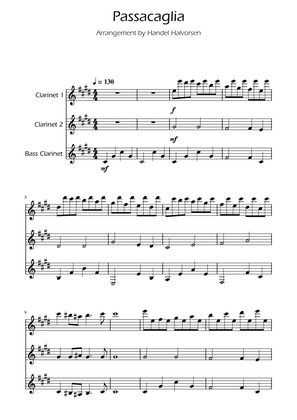 Passacaglia - Handel/Halvorsen - Clarinet Trio