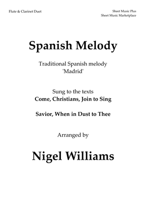 Spanish Melody, for Flute and Clarinet Duet