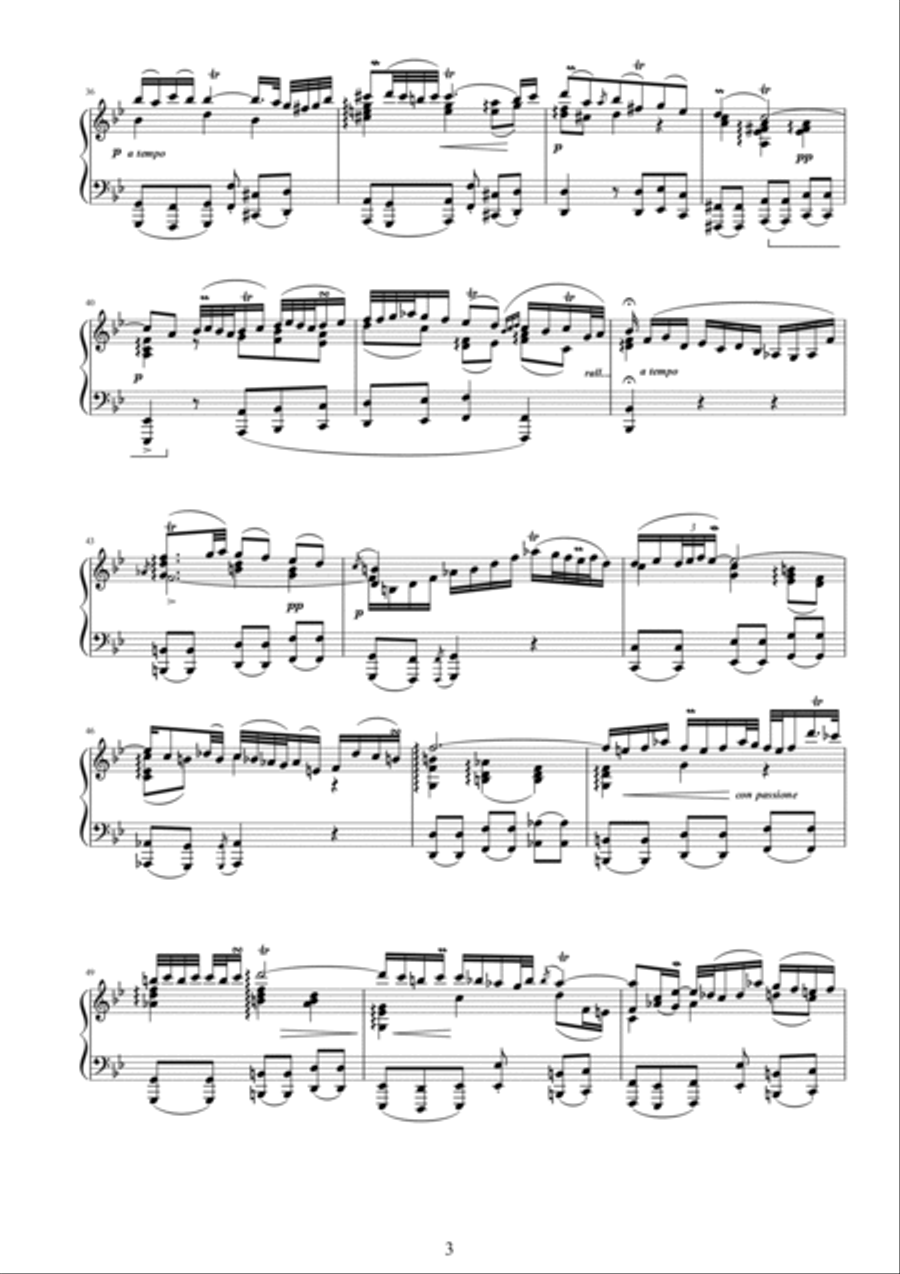 J.S.Bach - Concerto no.1 in D minor BWV1052 -2 Adagio - Piano version Piano Solo scores gallery preview page 3