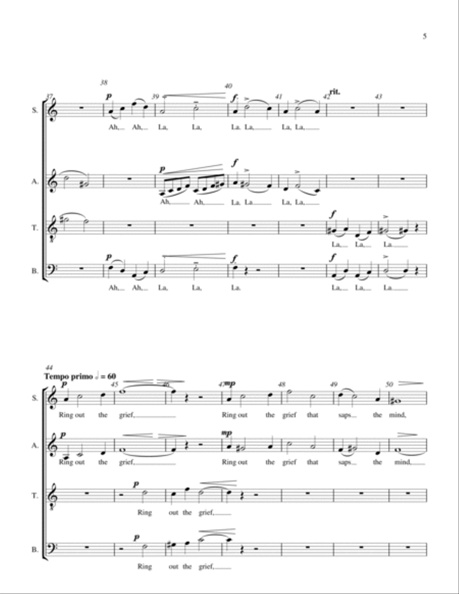 Ring, Happy Bells! for SATB Chorus a cappella 4-Part scores gallery preview page 5