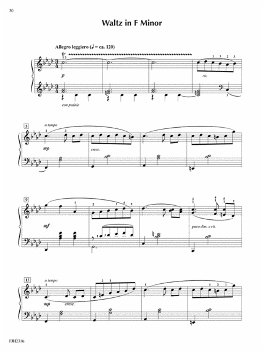 Ten Lyric Waltzes Piano Solo scores gallery preview page 4