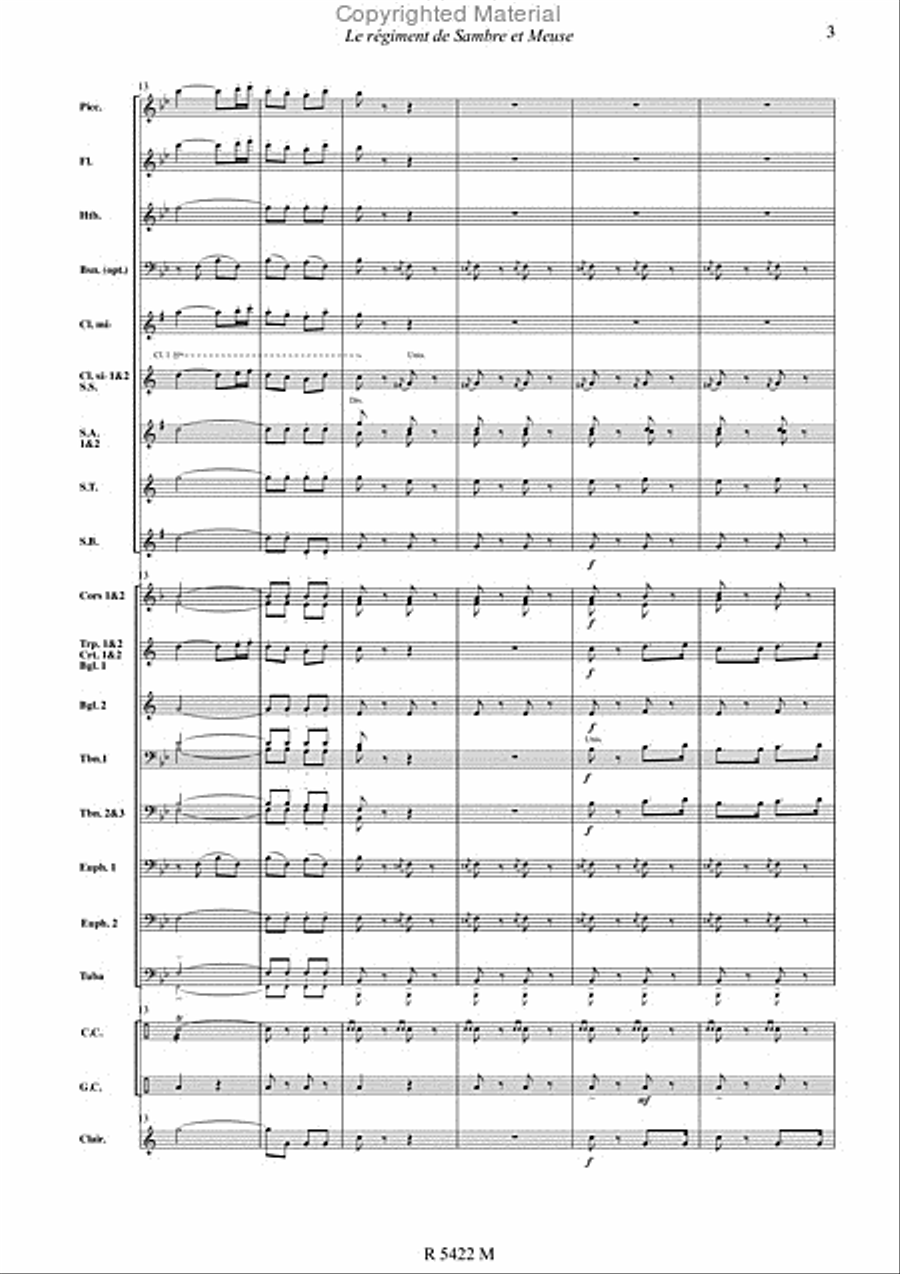 Sambre et meuse Concert Band scores gallery preview page 4