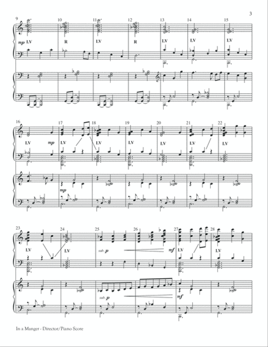 In a Manger Handbell Choir scores gallery preview page 3