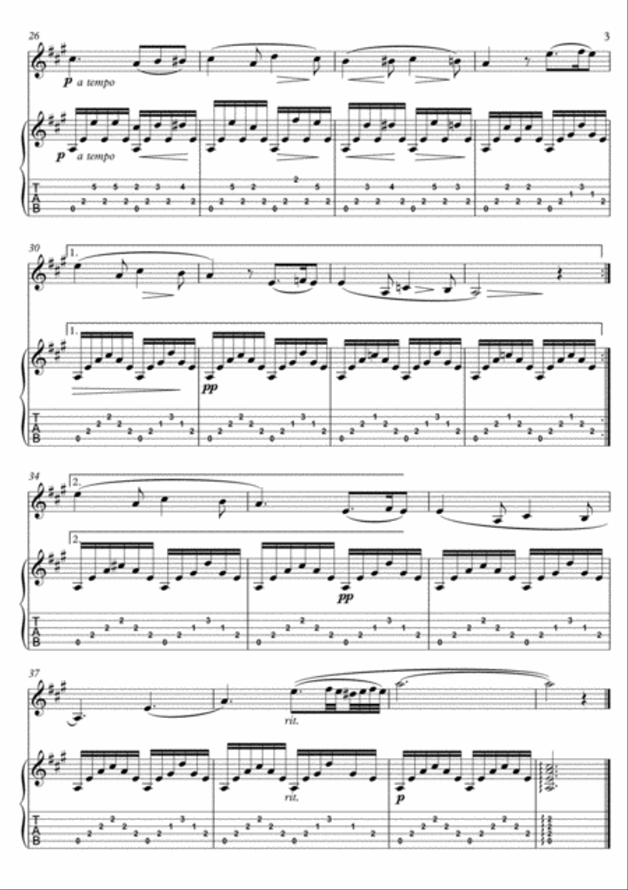 Violin Guitar duets by Bergmiller String Duet scores gallery preview page 3