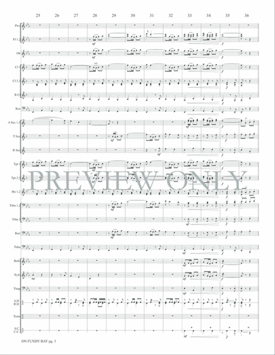 On Fundy Bay Concert Band scores gallery preview page 6