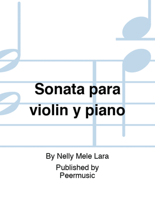 Book cover for Sonata para violin y piano