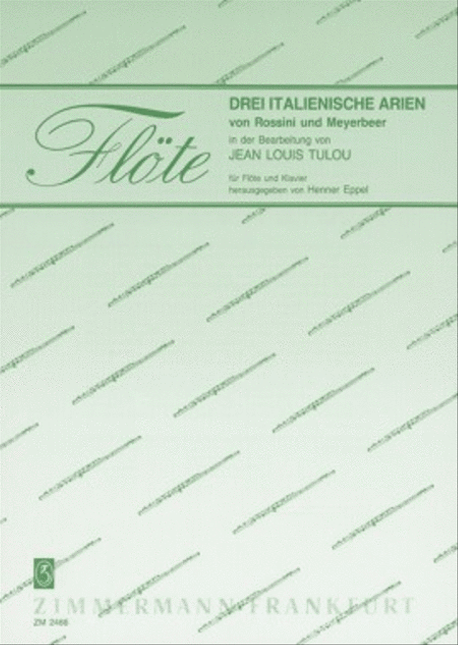 Three Italian Arias Flute Solo scores gallery preview page 1