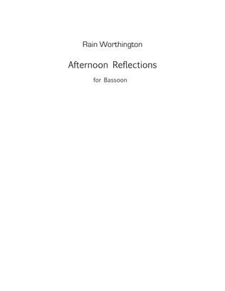 Book cover for Afternoon Reflections – for solo bassoon