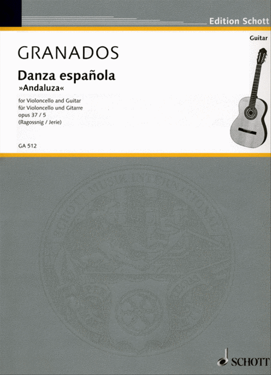 Danza Española “Andaluza,” Op. 37, No. 5 Cello scores gallery preview page 1