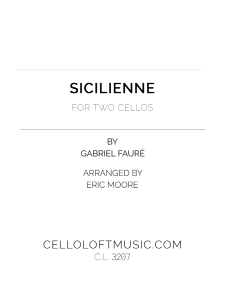 Sicilienne for Two Cellos