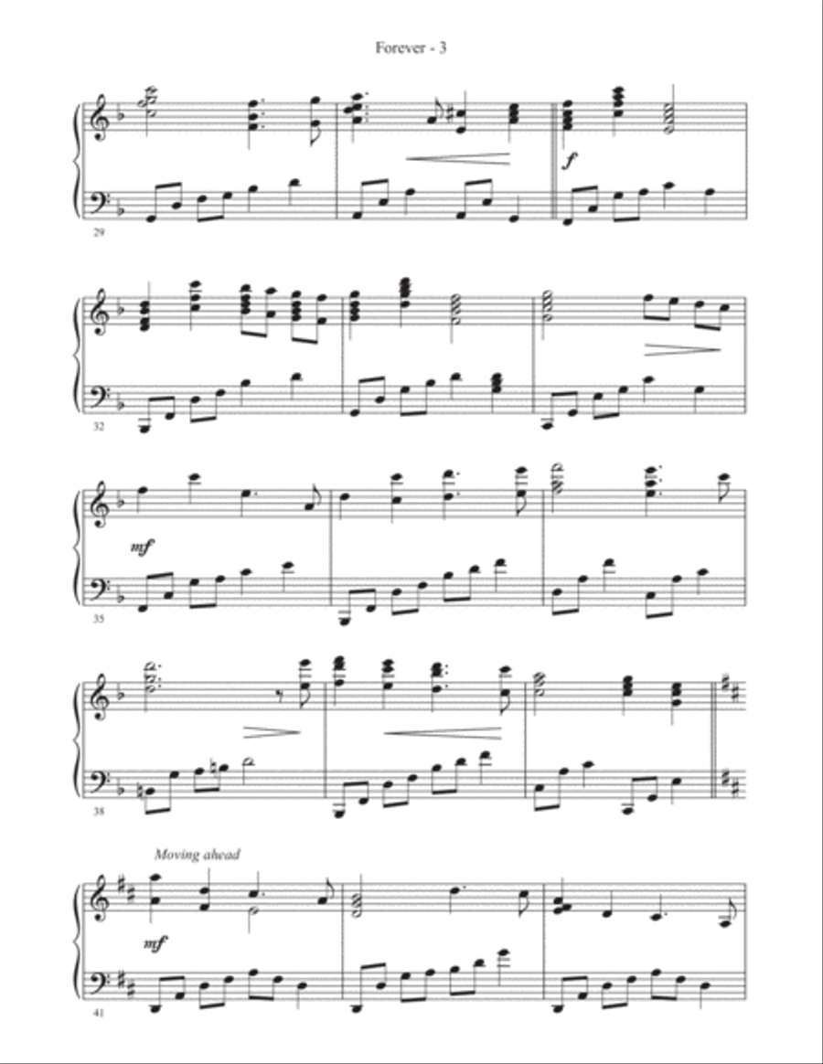 Forever Piano Solo scores gallery preview page 3