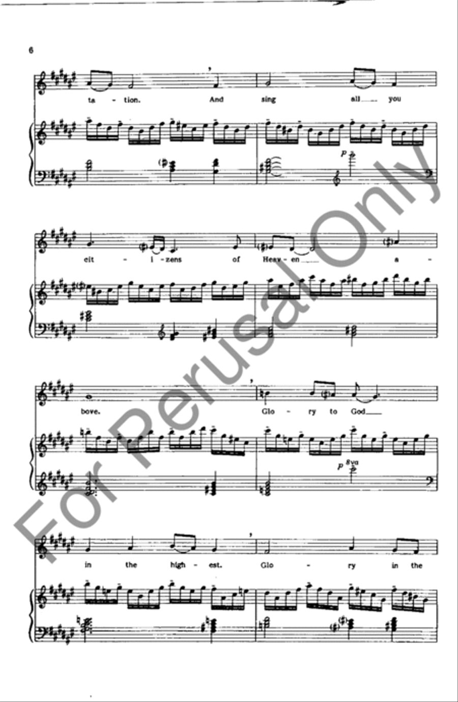 O Come (All) You Faithful 4-Part scores gallery preview page 6
