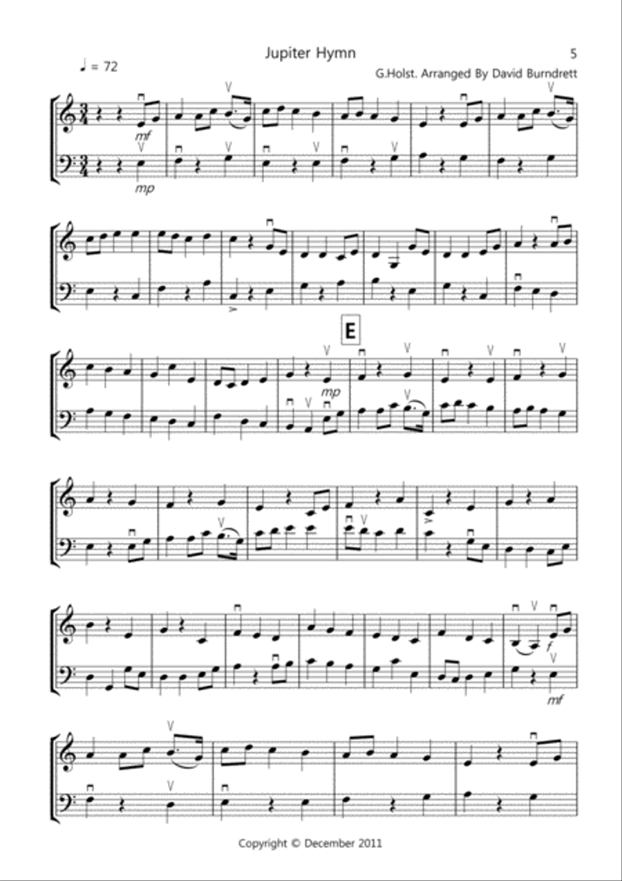 8 Easy Duets for Violin And Double Bass String Duet scores gallery preview page 5
