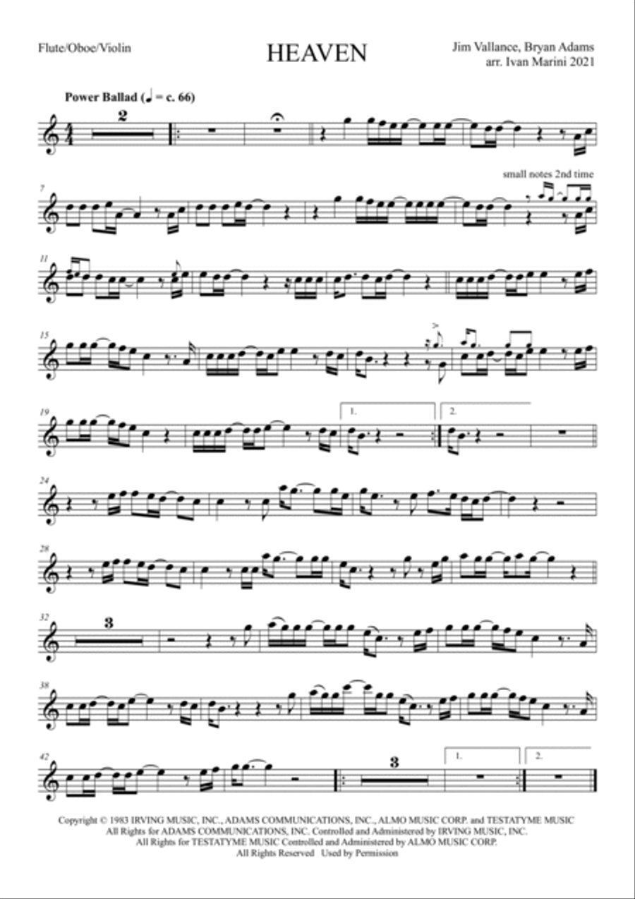 Heaven Piano scores gallery preview page 2