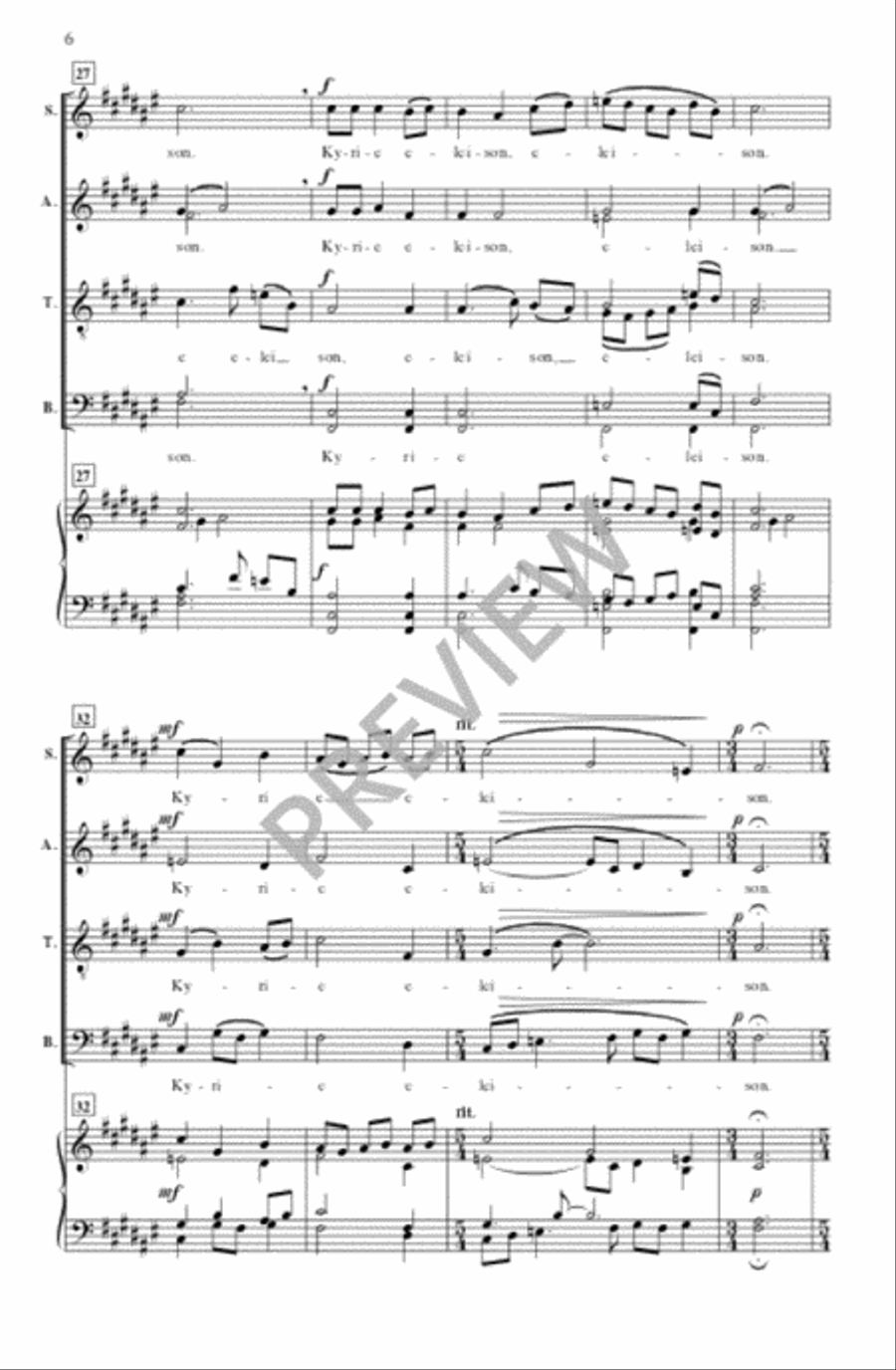 Kyrie (SATB divisi) Divisi scores gallery preview page 7