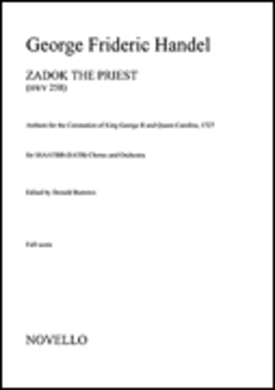 G.F. Handel: Zadok The Priest (Ed. Burrows) - Full Score 4-Part scores gallery preview page 1