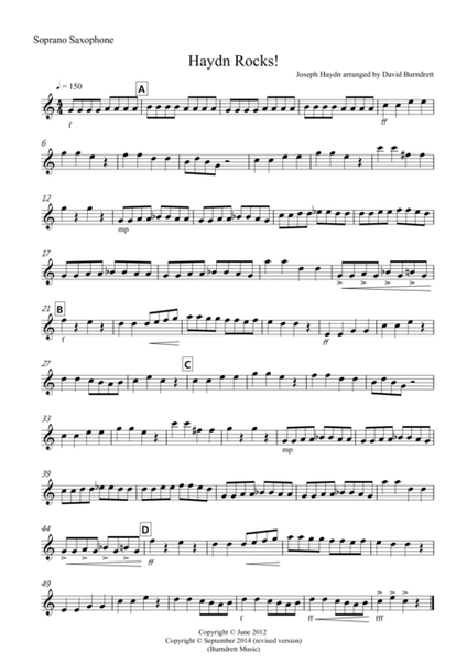 Haydn Rocks! for Saxophone Quartet image number null