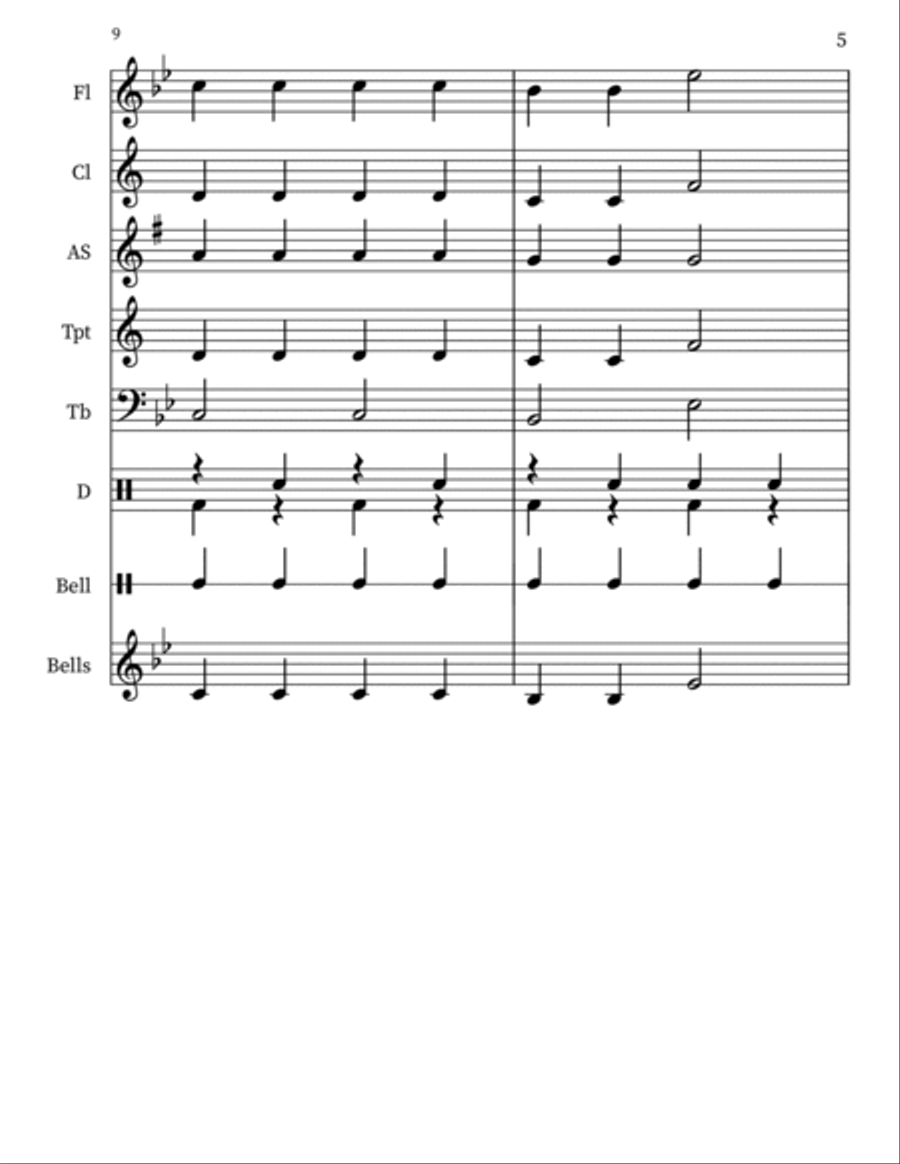 Jolly Old St. Nicholas Concert Band scores gallery preview page 5