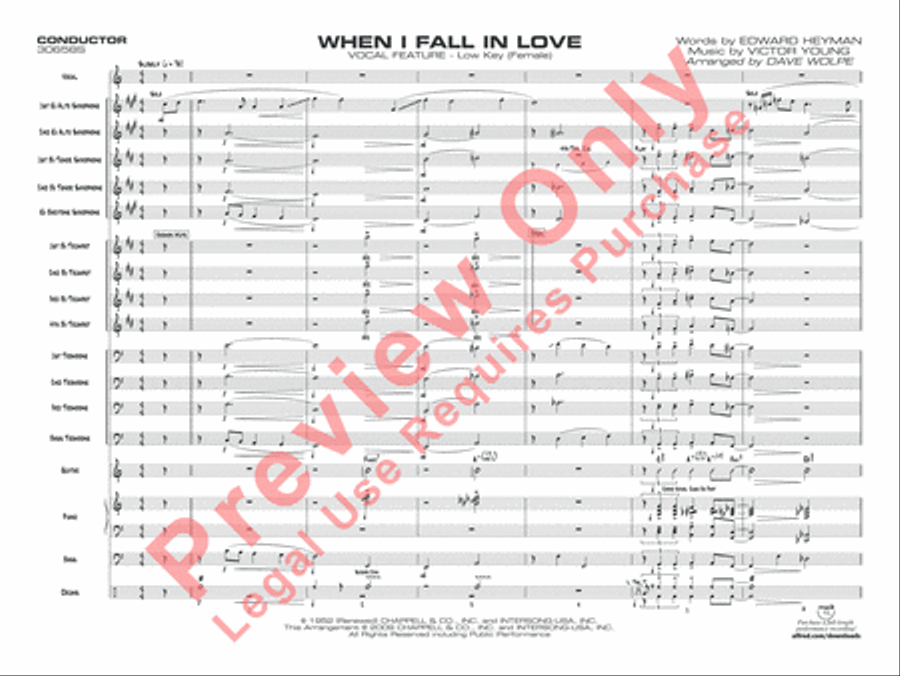 When I Fall in Love When I Fall in Love Jazz Ensemble scores gallery preview page 4