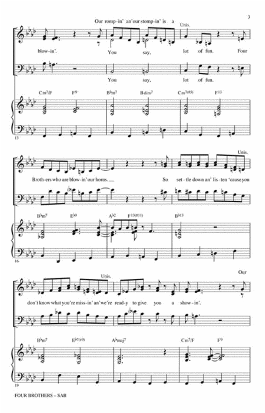 Four Brothers 3-Part scores gallery preview page 3