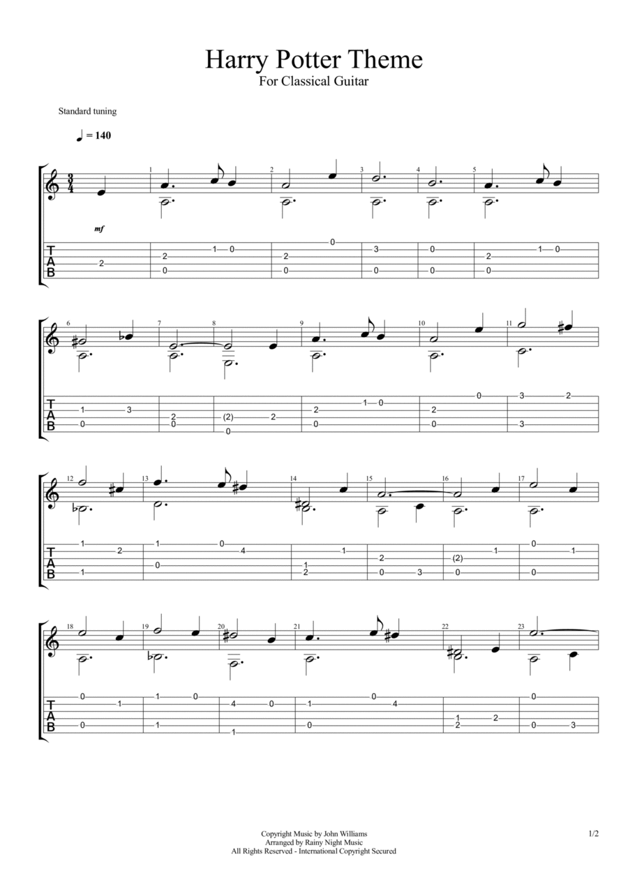Harry potter shop classical guitar